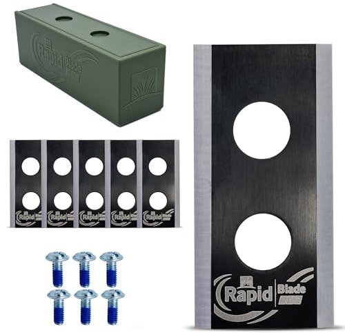 RAPID BLADE 6x Mähroboter Messer-Klingen ultrascharf inkl. Aufbewahrungsbox - Rasenmäher Ersatzmesser kompatibel mit Worx Landroid, für Einhell, Robomow & mehr - Rasenroboter Ersatzklingen