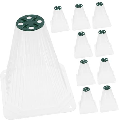UKCOCO 10piezas Campanas De Jardín Transparentes Cubiertas Anticongelantes para Plantas Control De Ventilación Ajustable Resistencia