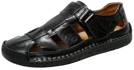 Sandales élégantes pour homme en cuir marron - Chaussures pieds nus - Sandales de randonnée - Pour le sport, la plage, la course, le trekking, le trekking