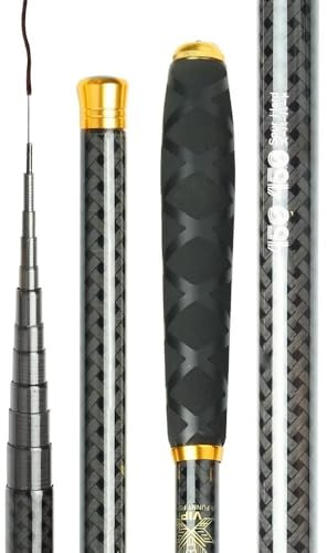 Skdvy Canna da Pesca Extra Lunga,Canna da Pesca Fissa Canna da Pesca telescopica 2,7M/3,6M/4,5M/5,4M/6,3M/7,2M Attrezzatura for Acqua Dolce con Asta for Flusso(7.2 m)