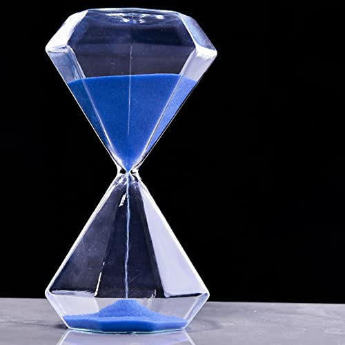 sandklocka, 5/15/30 minuter Timer Bärbar Sand Stor for Barn Kontor Klassrum Kök Spel Tandborste Klocka Present, Kreativa dekorationer, Födelse(Blu,15 minutes)
