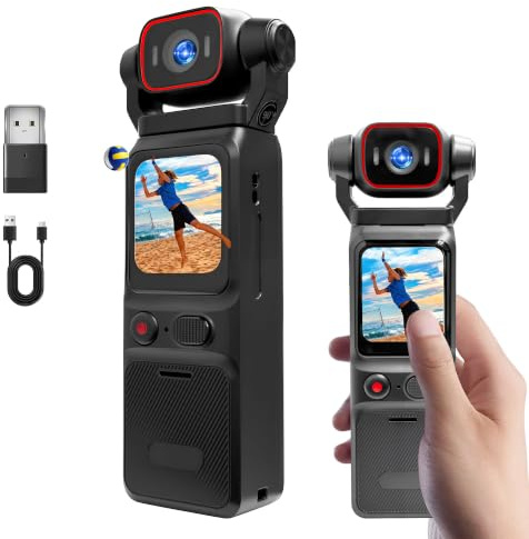 Baobylon Nouvelle Version Camera Vlog 4K, Camera Pieton Mini Caméra Sport