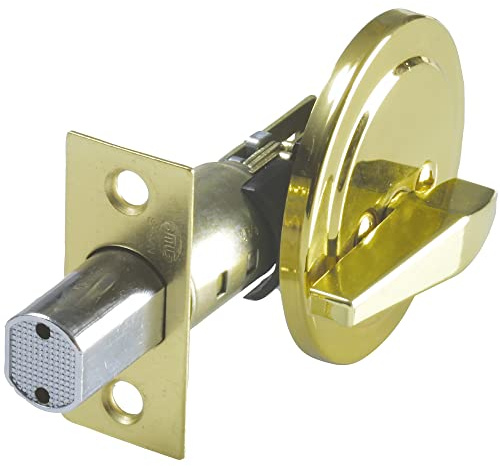 Amig - Cerrojo de Roseta con Condena Interior Mod. 1750 - ø 65 mm - Espesor Máximo Puerta: 45 mm - Pasador de Seguridad Antisierra - Acero Latonado Barnizado