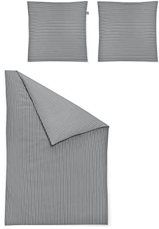 Irisette Mako Satin-Bettwäsche Verona | grau - 155 x 220