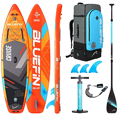 Bluefin SUP Planche de stand up paddle gonflable Cruise 10'8 - Planche de SUP adulte - SUP Cruise 10'8 - Facile à transporter - Kit paddlebord complet - Accessoires SUP inclus