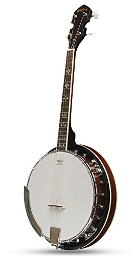 Heartland 4 String 17 Fret Irish Tenor Banjo Player Series with Closed Solid Back Sunburst Finish