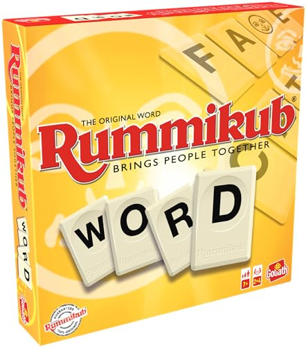 Goliath - RUMMIKUB Word - Gioco da tavolo con lettere per bambini da 7 anni - 2 a 4 giocatori - Divertimento e sfida familiare - per imparare le lingue - Versione multilingue spagnolo e olandese