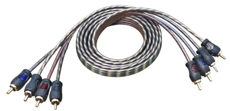 RECOIL RCI46 100% Oxygen Free Copper 4-Channel RCA Audio Cable, Twisted Pair with Noise Reduction (6ft)