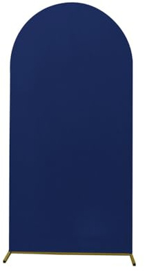 Mateju Copertura per Arco Nozze Elasticità Copertura per Fondale ad Arco Tessuto Elastico Tinta Unita Copertura Sfondo Arco per Decorazione Cerimonia Festa Compleanno (7.2ft (220x120cm),Blu Navy)