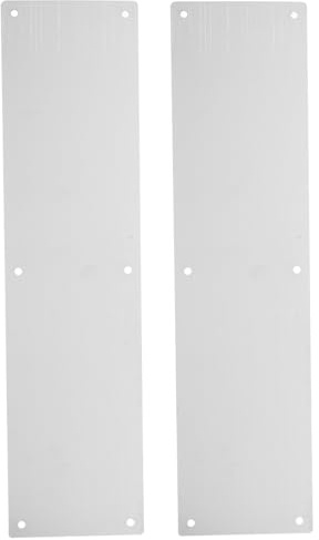 Angoily Placa De Protección Para Puerta De Acero Inoxidable 15.74X3.93X0.23In 2 Unidades Con Tornillos Para Puertas Interiores Y Exteriores Protección Contra Impactos Y Daños