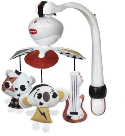 Tiny Love Mobile für unterwegs, 3-in-1 Musik Mobile Baby elektrisch, 0+ Monate, tragbares Mobile Babybett, 3 Befestigungsmöglichkeiten, 5 Melodien, 30 Minuten Musik ohne Unterbrechung, Tiny Rockers