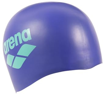 Arena unisex vuxen vändbar träning badmössa män och kvinnor 2-i-1 silikon badmössa vattentät bekväm passform, aqua, en storlek