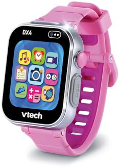 VTech - KidiZoom SmartWatch DX4 Rose - Montre Digitale Enfant 16 en 1 avec Écran Tactile Couleur, Jeux, Applications, Appareil Photo et Vidéo - Cadeau Enfant Dès 5 Ans - Contenu en Français