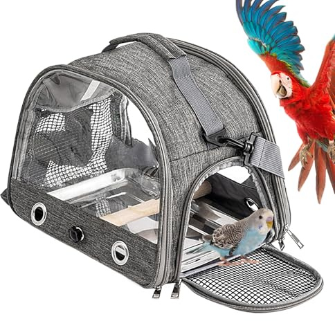 Paprot Trave Cage - Basse Portative Pour Jours Pour Outteni | Cage De Transport D'animaux Pour Perruches, Amis, Conutions, Perroquets Gentoo | Caisse De Voyage Respirant Avec