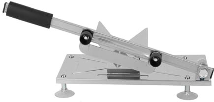 KingSaid Trancheuse à Jambon et Saucisson Manuel - Coupe Saucisson, Trancheuse à Pain et Viande Congelée 32x15cm Épaisseur Réglable | Machine de Découpe Domestique