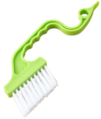 Espátula en ángulo ligera y compacta con bordes y ranuras, diseño flexible, adecuado para puertas de baño, lechada, limpiador de grietas de baño