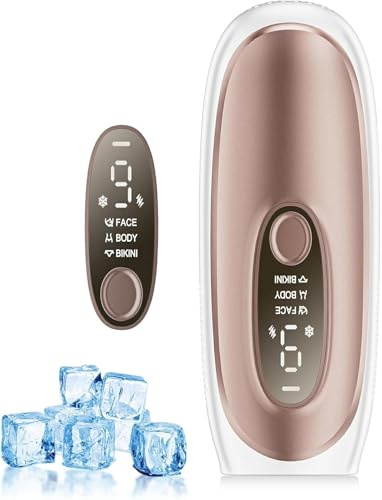 Epilatore Luce Pulsata Con funzione Sapphire Ice, 9 livelli di energia, Max 19J Epilatore Laser, Consigli Intelligenti per Corpo/Bikini/Viso – Flash Illimitati