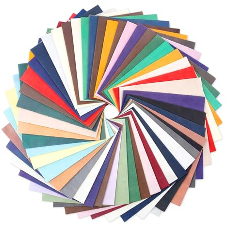 50pcs Fabric Squares Bundles Fabric Scraps Precut Quilting Squares Fabrics for Sewing 4 x 4 Cotton Sewing Materials for Fabric-Sew-Craft Precut Quilting Sewings DIY Crafts Multicolor