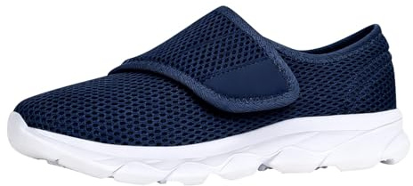 Scarpe senza lacci da uomo, scarpe comode da uomo, scarpe senza lacci, morbide e traspiranti, comode da ginnastica con suola flessibile, sneakers facili da indossare per passeggiate estive, blu scuro