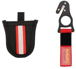 haihong Kitesurfing Hook Safety Knife Paragliding Skydiving with Pocket 2020 SK14 Black/Red