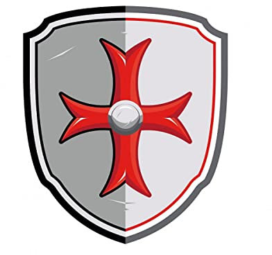 Papo -Figurine Peinte A La Main -Panoplies Mousse-Bouclier Croix de Malte -20011-Pour Enfants - Filles et Garçons - A Partir de 3 Ans