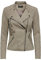 ONLY Damen Wildleder-Optik Biker-Jacke OnlSherry Übergangs-Jacke, Weathered Teak,34