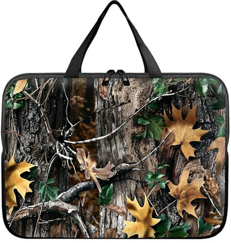 Universal Tablet Laptop Sleeve Case 10 inch, Camo Leaf Slim Carrying Case Durable Handbag Travel Laptop Bag for 7 to 10-inch Laptops/Notebook/Kids Tablet/ipad/eBook Readers