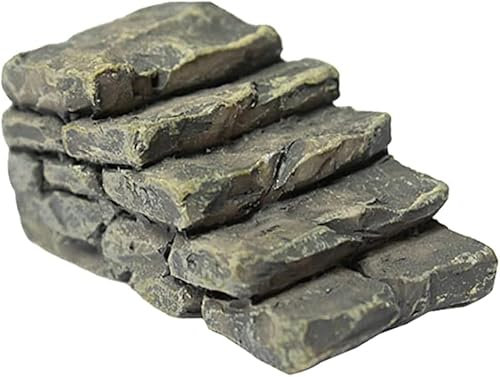 Ymhapp Mini Resin Bridge Stair Stone Straight Bridge Stairs Stone Steps Garden Fairy Ornament Flower Pot Plant Micro Landscaping Outdoor Statues Garden Sculptures and Statues Outdoor Decor