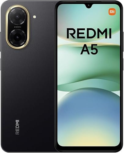 Xiaomi Redmi A5 Smartphone, 3GB+64GB, Super Clear 32MP AI Camera, 5200mAh Battery, Powerful Octa-core Processor, Immersive 6.88 120Hz Display, Midnight Black(No Power Adapter Included)