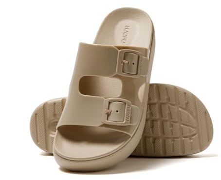 JOTA KA Dam plattform sandaler – flip flops med dubbelt spänne, halkfri tjock sula, vardaglig komfort