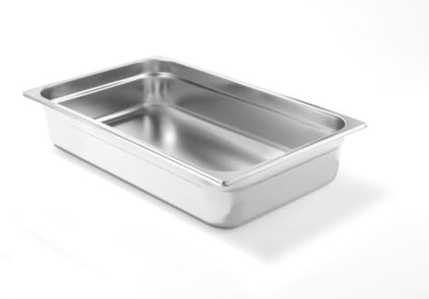 HENDI Gastronormbehälter, Temperaturbeständig von -40° bis 300°C, Heissluftöfen-Kühl- und Tiefkühlschränken-Chafing Dishes-Bain Marie, Stapelbar, 14L, GN 1/1, 530x325x(H)100mm, Edelstahl 18/10