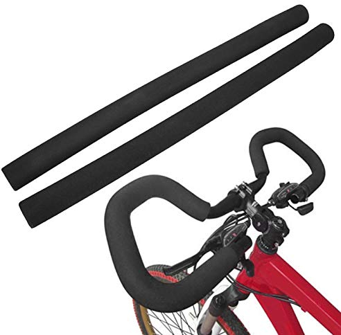 Schwamm-Lenkergriffe, Bequeme, haltbare Schaumstoff-Lenkergriffe, Schwarz für Touren Schmetterling Fahrradgriff Fahrradreparaturwerkstatt