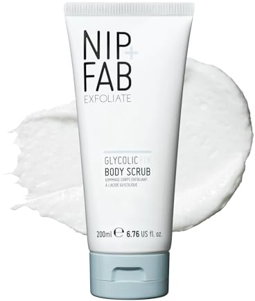Nip + Fab Glycolic Fix Körperpeeling – AHA Körperpflege mit Salicylsäure – Peeling zur Hauterneuerung bei Keratosis Pilaris & Erdbeerbeinen für glatte Haut, 200 ml