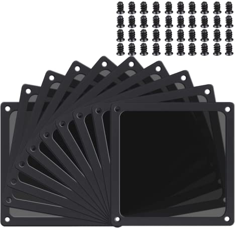 BRIEFCEC Staubfilter Lüfterabdeckungen 140mm Fine Mesh Filter 80 Maschen Nylon Ultrafein Lüfter Staubfilter PC Staubfilter mit Schrauben Kompatibel PC-Kühler lüftergitter/Netzteil/Router 10Stü