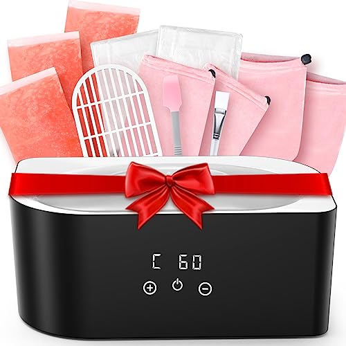 AYITOO Paraffinbader für Hände und füße mit Zubehör 4L, LED Anzeige Elektrisches Paraffin Wachsbad Paraffinbad Set, Paraffin Bath Wachsbad Gerät mit 1350g Paraffinwachs