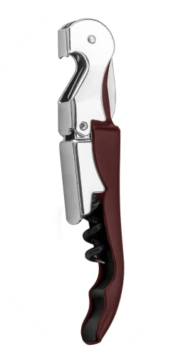 3 in 1 Apribottiglie di vino Apribirra Amico del Cameriere Coltello Sommelier Chiave del Vino Taglierina di Alluminio Cavatappi a Leva (Vino Tinto)