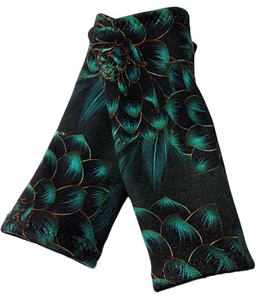 Britta Meier Armstulpen/Pulswärmer (Alpenfleece) in wunderschönen Motiven für Damen aus meiner Nähwerkstatt in Ostfriesland. (Dunkelgrün)