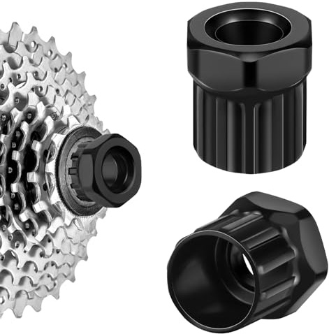 poeland Lot de 2 outils de verrouillage de cassette de vélo, outil de démontage de roue libre, engrenage de vélo et cassette d'outils de démontage pour VTT (noir)