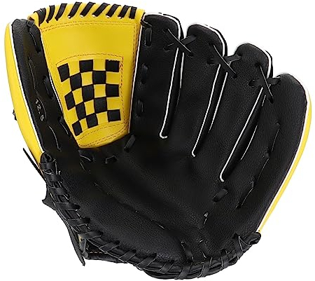 Pu Baseballhandschuh, 1 Stück, Schwarz, für Baseball und Softball