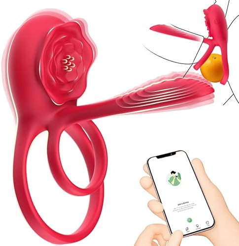Vibrator Cock Ring Male Sex Toys, 3 in1 Penis Ring with 10 Vibrating Modes