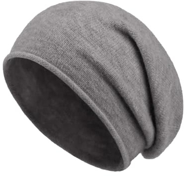 Zylioo Extra Large Slouchy Beanie Hat Stretch Hip-Hop Thin Warm Skull Caps Unisex Baggy Wool Beanie for Women Men Gray