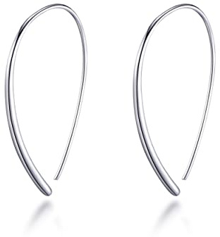 Philip Jones Sterling Silver Thread Earrings