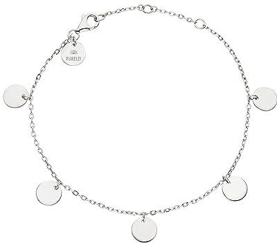Purelei® Kalea Armband (Silber) – Elegantes, verspieltes Damen Armband mit Plättchen – Edelstahl – Verstellbare Länge 16/17,5/19 cm – Hawaiianisch inspiriert & wasserfest