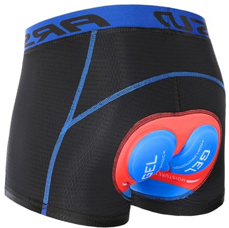Lixada Ciclismo Pantalones Cortos Sudadera, Montaña Ciclismo Pantalones Cortos Absorbentes Fast Drying Padded 5D Gel Acolchado MTB Ropa Interior de Bicicleta Pantalones Cortos para Hombre