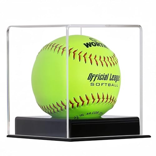 Pro UV-displayfodralhållare stativ för softball, baseboll, tennisboll, lacrosse-boll, bocce boll, (svart plaststativ)