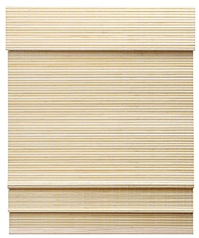 LazBlinds Cordless Bamboo Roman Shades, Privacy Window Treatment, Roll Up Bamboo Blinds for Windows, 35'' W x 60'' H