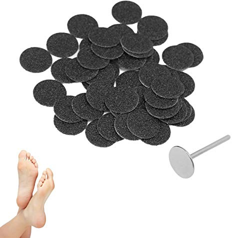 50pcs Electric Callus Remover Sandpaper, Discs Pedicure Tool Replacement Accessory with Shaft, Replacement Sandpaper Discs, nail sanding disc dead skin remover for feet (φ15mm)