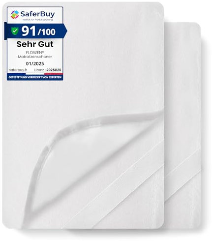 Matratzenschoner 140x200 cm wasserdichte 2 STK. Matratzenauflage aus Baumwolle Nässeschutz Inkontinenzunterlage Matratzenbezüg Atmungsaktive Anti-Allergie Anti Milben für Bett/Matratze Waschbar