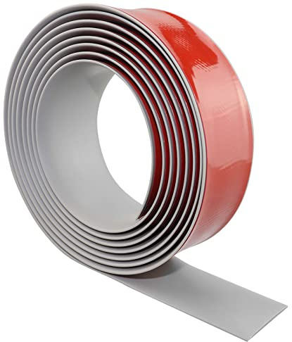 Profilo di transizione adesivo strisce di copertura per pavimenti striscia di soglia striscia di transizione del pavimento profili in PVC per laminato del pavimento piastrella (300×4cm, grigio)