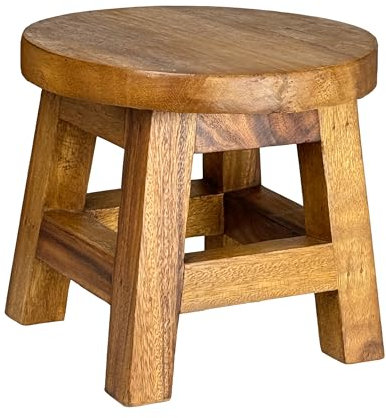 small wooden milking stool 40mm XL cross bar version made to last for years, multi uses as step stool, plant stand, kids stool